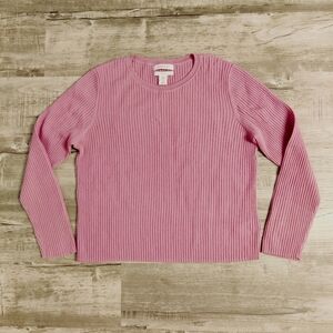 Ellen Tracy 100% Merino Wool Turkish Rose Blush Salmon Pink Sweater Size XL